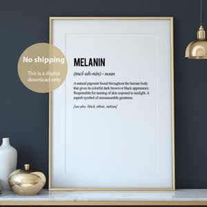 Melanin Definition Print, Black Art, African American Art, Black History,Typography Print, Afro Art, Black Culture, African Print, Ethnic image 2