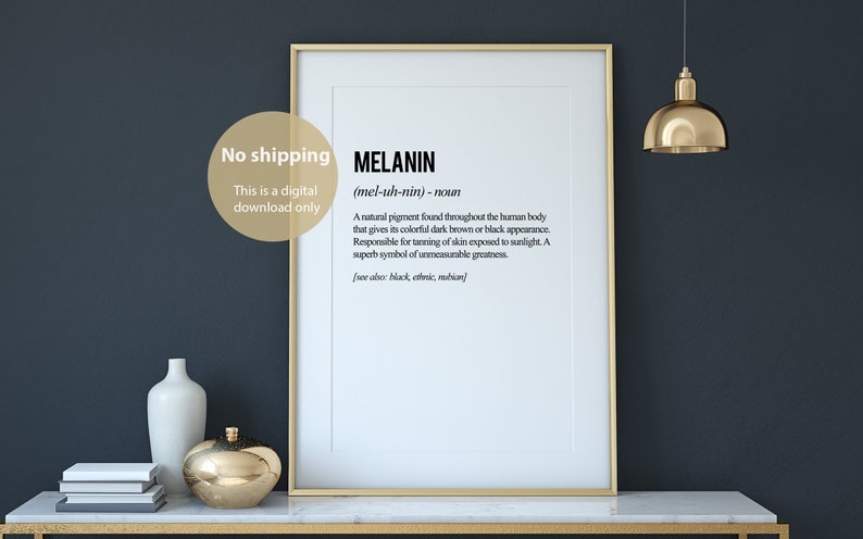 Melanin Definition Print, Black Art, African American Art, Black History,Typography Print, Afro Art, Black Culture, African Print, Ethnic image 2