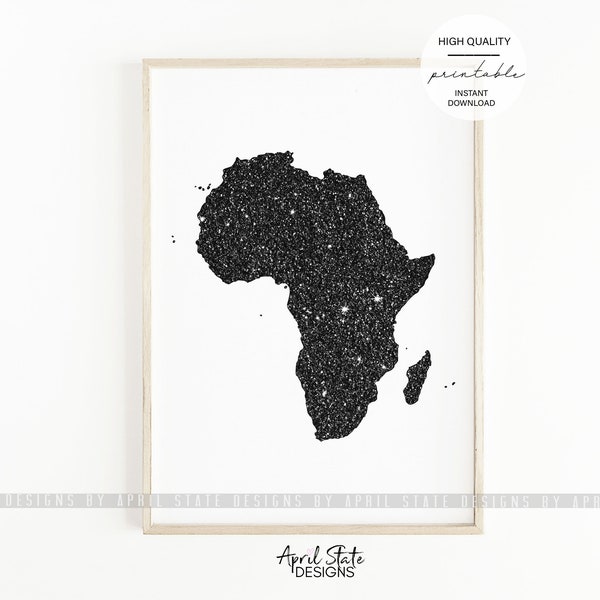 Africa Map Print, Printable, African American Art, Africa Map, South Africa print, African artwork, Black History Gifts, Black Lives Matter