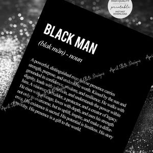 Black Man Definition - Etsy