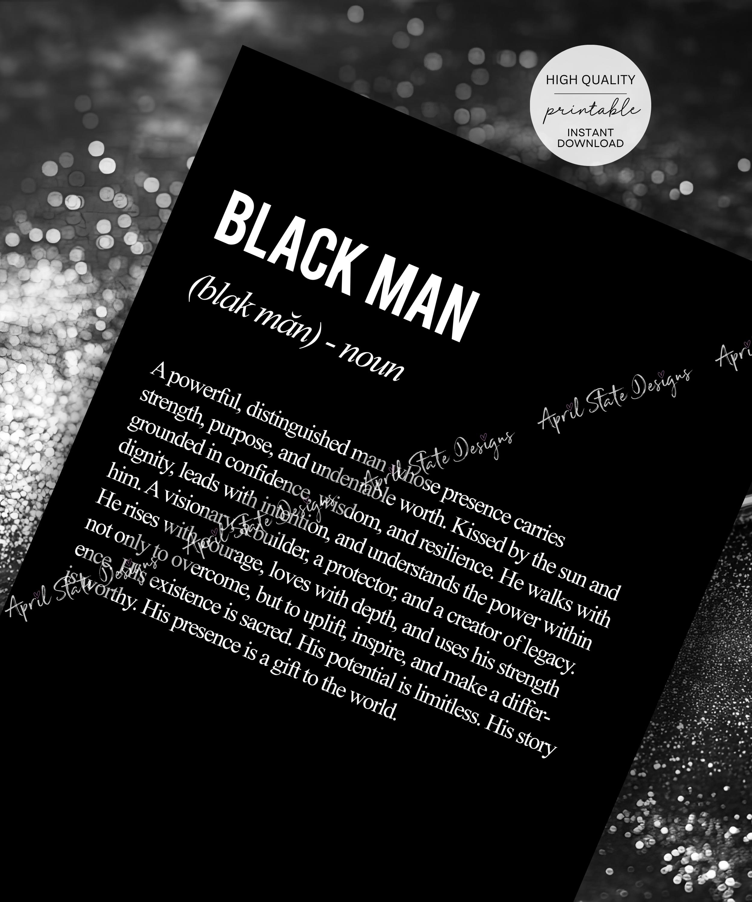 360° - Definition Of A Hyped Up Blackman Black Man Definition - Etsy