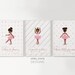 Black Ballerina Art, Printable Art Set, Girl Room Decor, Ballerina ...