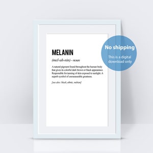 Melanin Definition Print, Black Art, African American Art, Black History,Typography Print, Afro Art, Black Culture, African Print, Ethnic image 3