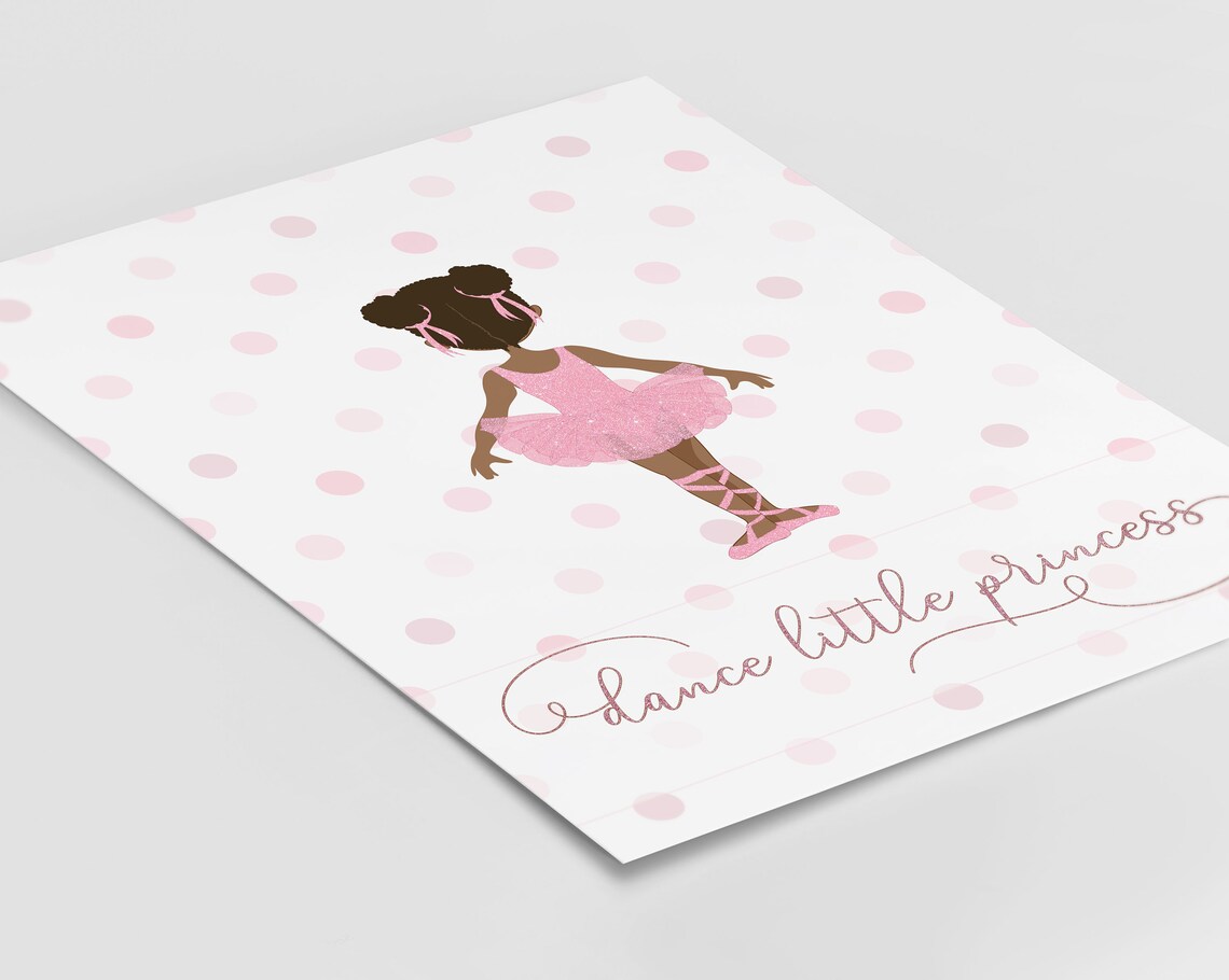 Black Ballerina Art Printable Art Girl Room Decor Ballerina - Etsy