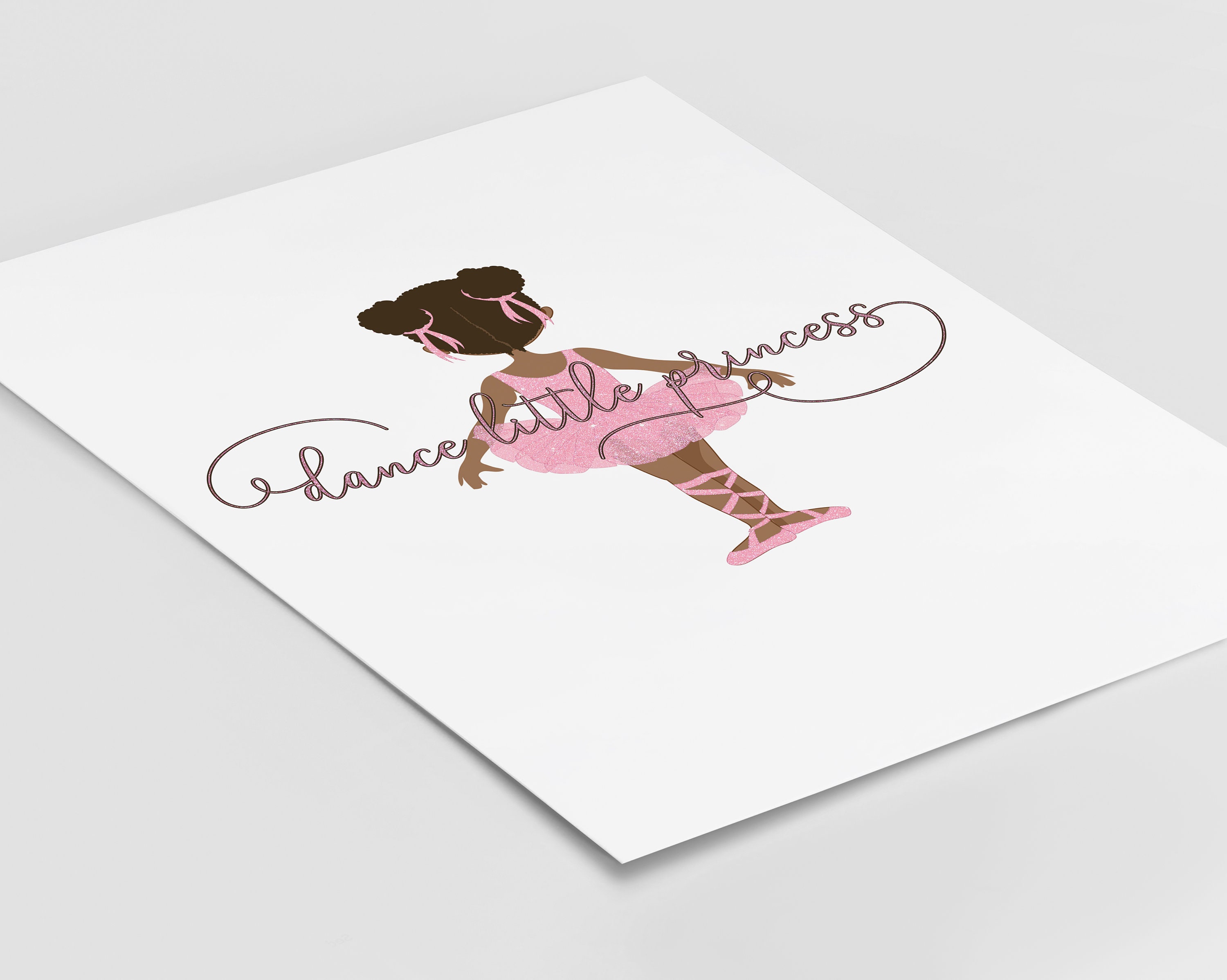 Black Ballerina Art Printable Art Black Nursery Art Born to | Etsy