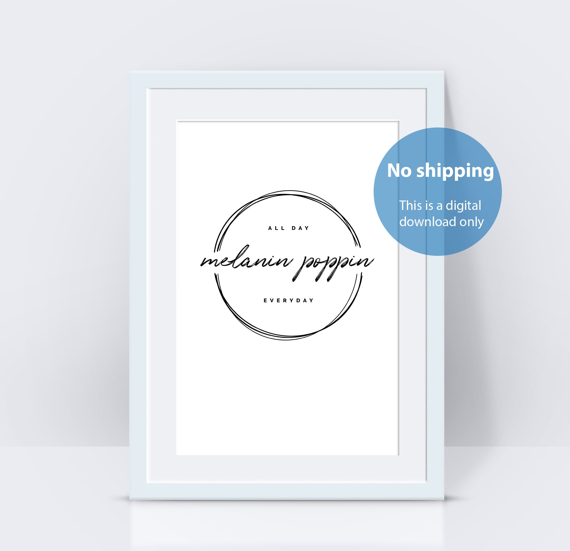Melanin Poppin Print Printable Art Melanin Print African | Etsy
