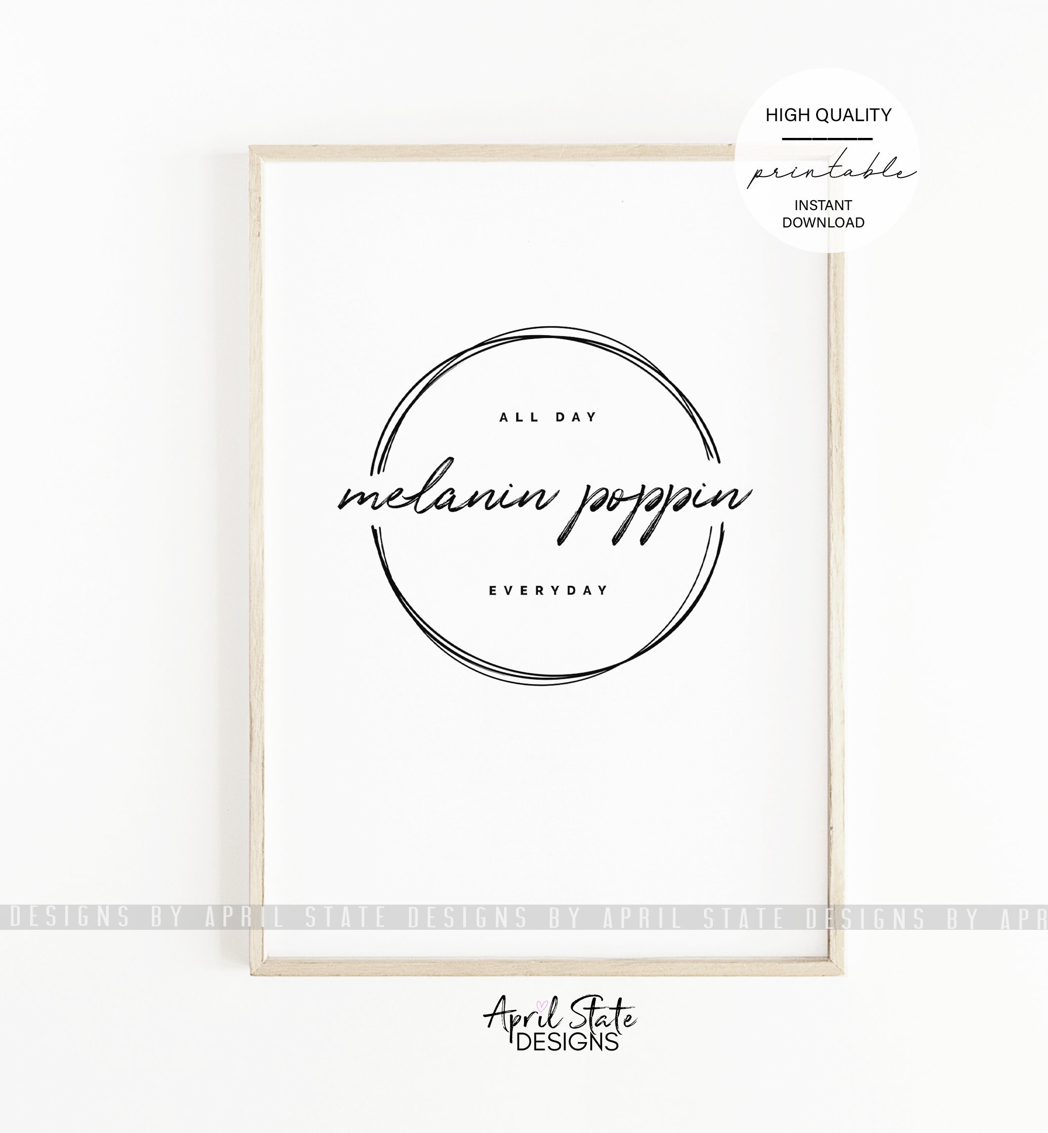 Melanin Poppin Print Printable Art Melanin Print African | Etsy