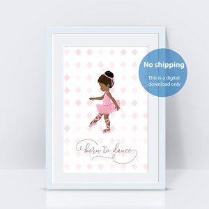 Black Ballerina Art, Printable Art Set, Girl Room Decor, Ballerina ...