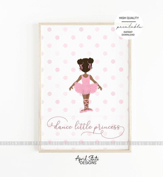 Black Ballerina Art Printable Art Girl Room Decor Ballerina - Etsy