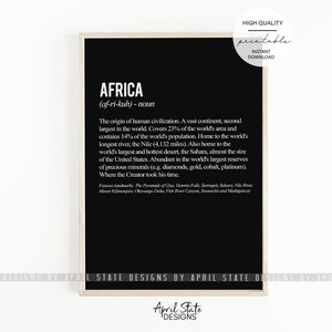 Africa Print, African Wall Decor, Defintion Print, African Decor, African Wall Art, African American Art, Black Love, Love Africa, Black art
