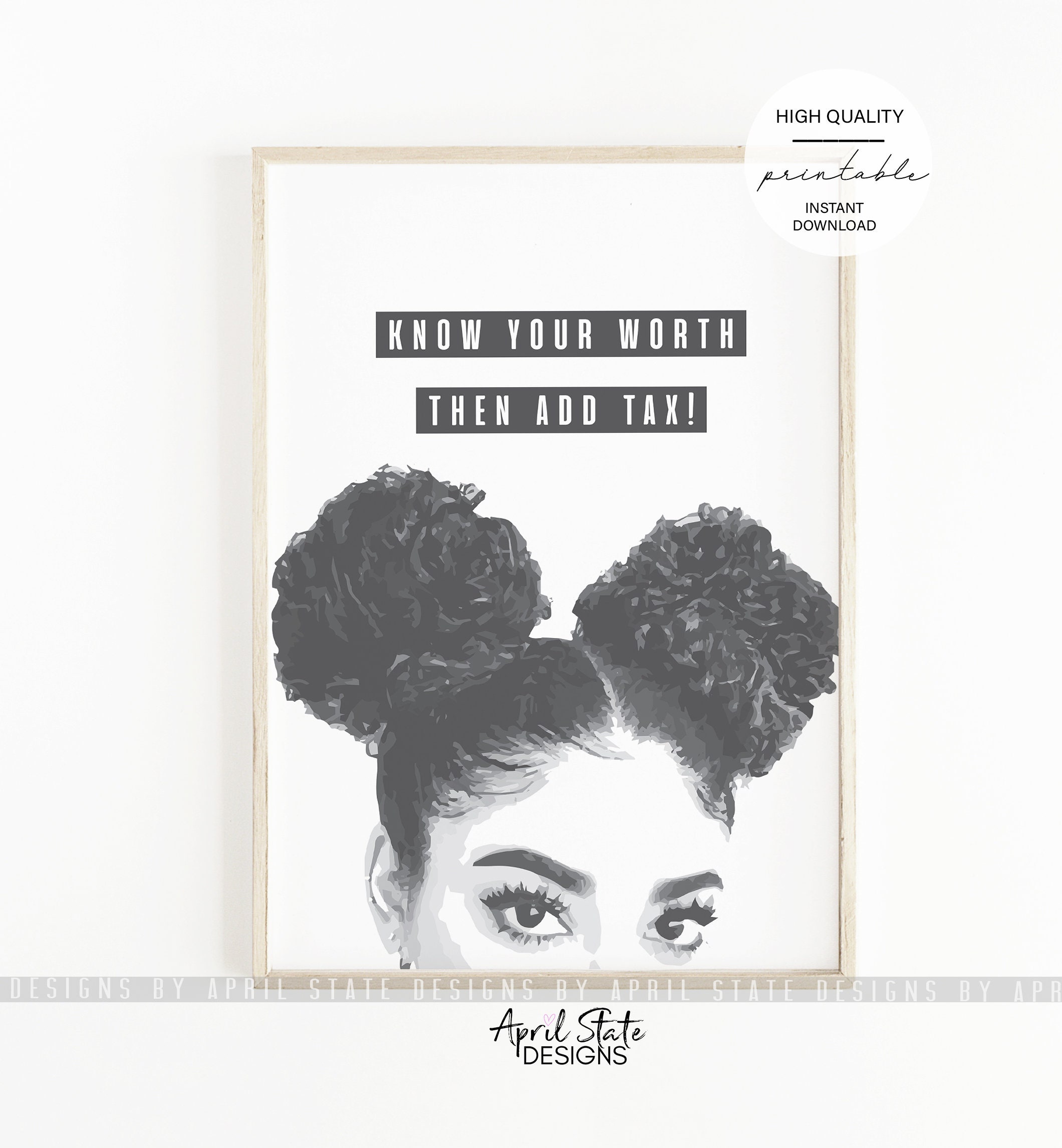 Natural Hair Printable Curly Hair Afro Puffs Hair Black Woman - Etsy