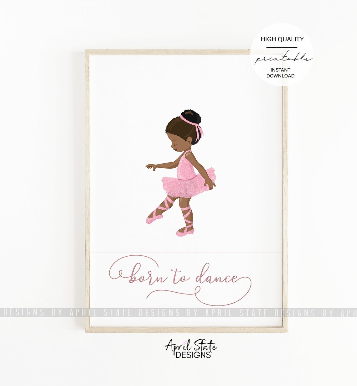Black Ballerina Art Printable Art Ballerina Decor African - Etsy