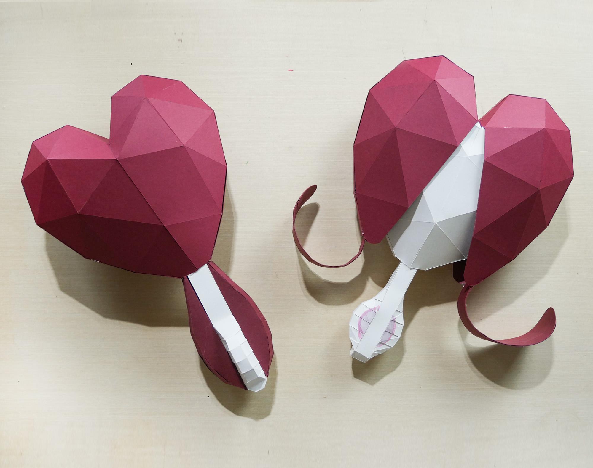 Giant Paper Bleeding Heart Template: SVG & PDF (digital Download) - Etsy