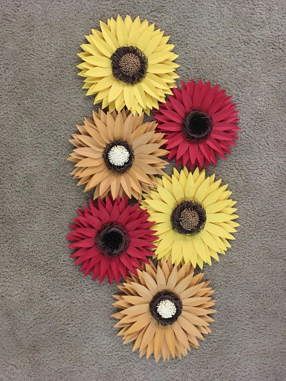 Download DIY Paper Sunflower SVG and PDF Digital 13 inches Large | Etsy