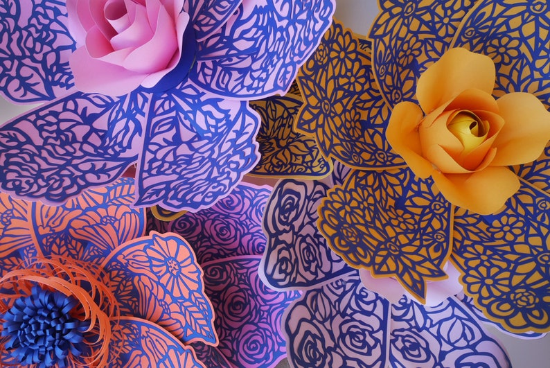 Download Paper Flower Svg Digital Template Flowerception Bundle Wedding Event Decor 5 Templates Cricut Cameo Silhouette Svg Patterns With Freebie Home Hobby Home Improvement Minyamarket Com