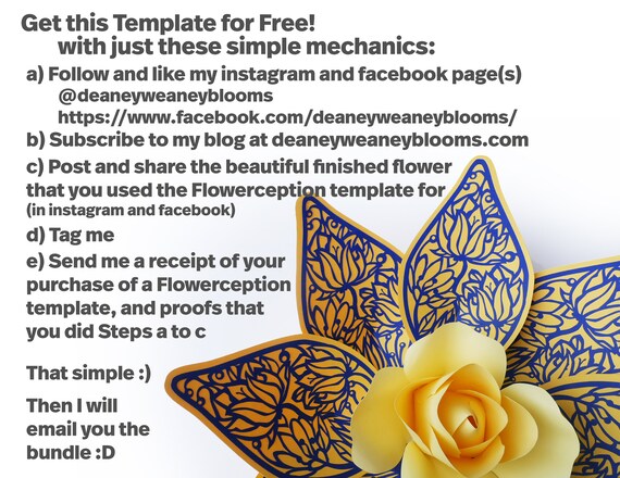 Download Visual Arts Drawing Drafting Paper Flower Svg Digital Template Flowerception Petal 3 Wedding Event Decor Cricut Cameo Silhouette Svg Patterns With Freebie