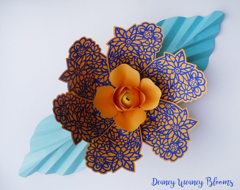 Download Paper Flower SVG Flowerception petal 4. Intricate template ...