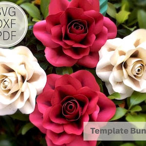 3-4 inches Gardenia Paper Flower Rose Template| SVG, DXF & PDF| Template| Cricut and Cameo Silhouette| Paper Flower DiY