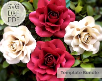 3-4 inches Gardenia Paper Flower Rose Template| SVG, DXF & PDF| Template| Cricut and Cameo Silhouette| Paper Flower DiY