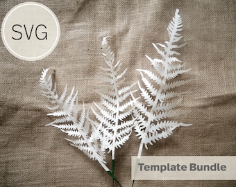Paper palm frond digital Template I SVG Template I paper palm leavesI DIY Boho decor | SVG for Cricut