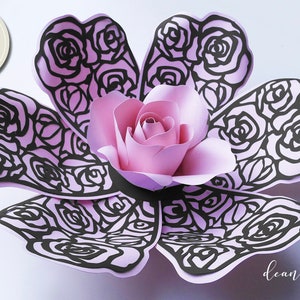 Blumenzepter Blütenblatt 1| Papierblume SVG Digitale Vorlage | Cricut & Cameo Silhouette svg Muster | Hochzeit-Dekor | Große Papierblumen