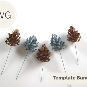 Modelo de pinha de papel I SVG I Circut I Modelo de Natal DIY bom para guirlandas e buquês
