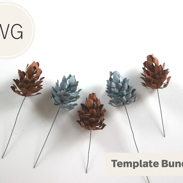 Paper Pine Cone Template I SVG I Circut I DIY Christmas Template bon pour les couronnes et le bouquet