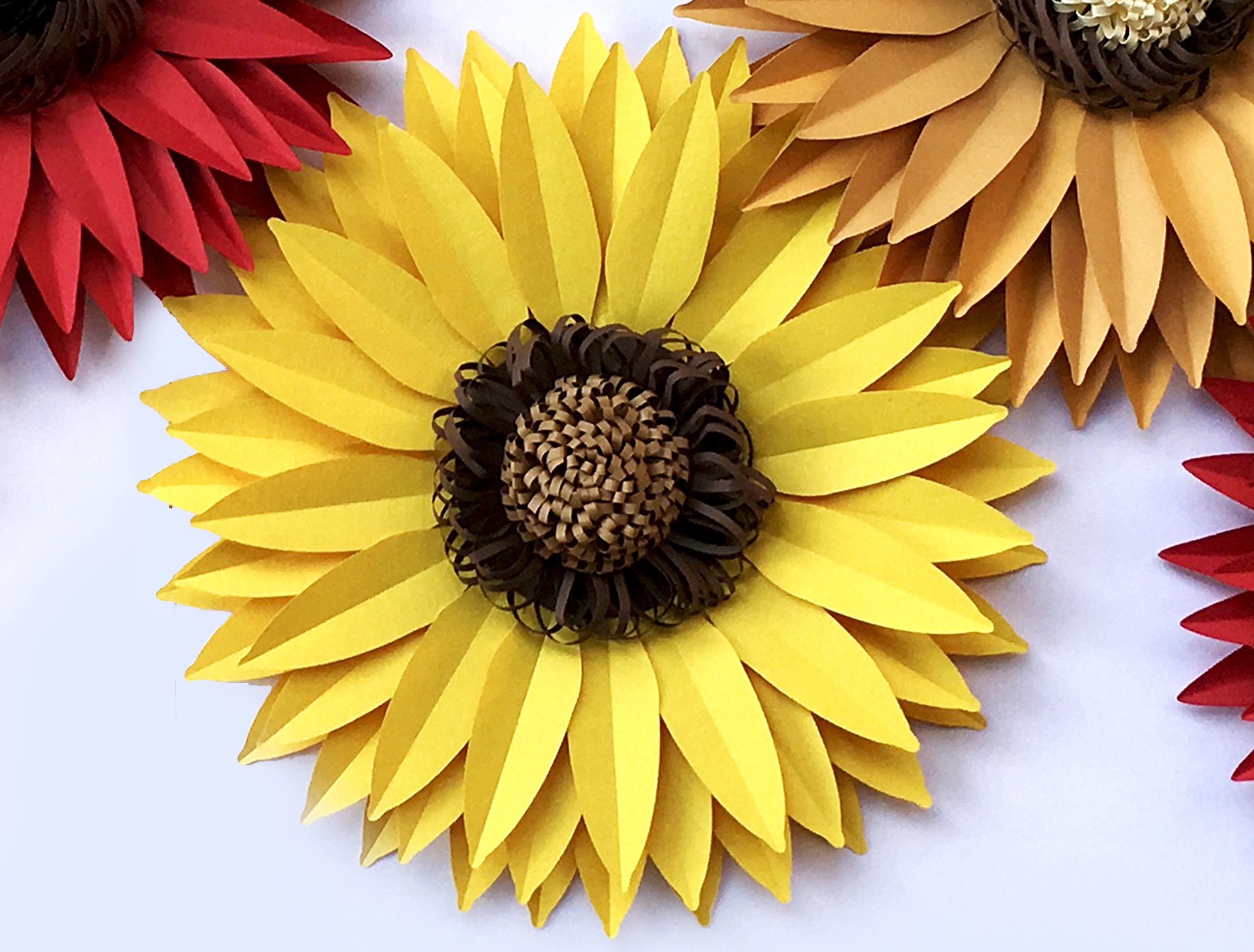 paper-sunflower-template-svg-pdf-and-dxf-digital-download-etsy