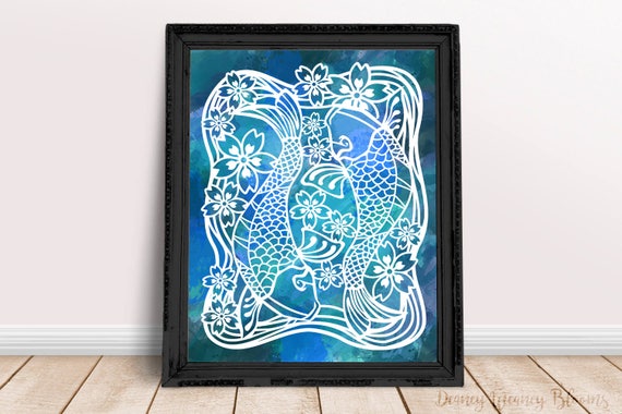 Download Koi Fish Yin And Yang Design Svg And Png Digital File Etsy