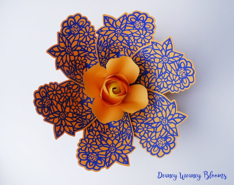 Download Paper Flower SVG Flowerception petal 4. Intricate template ...