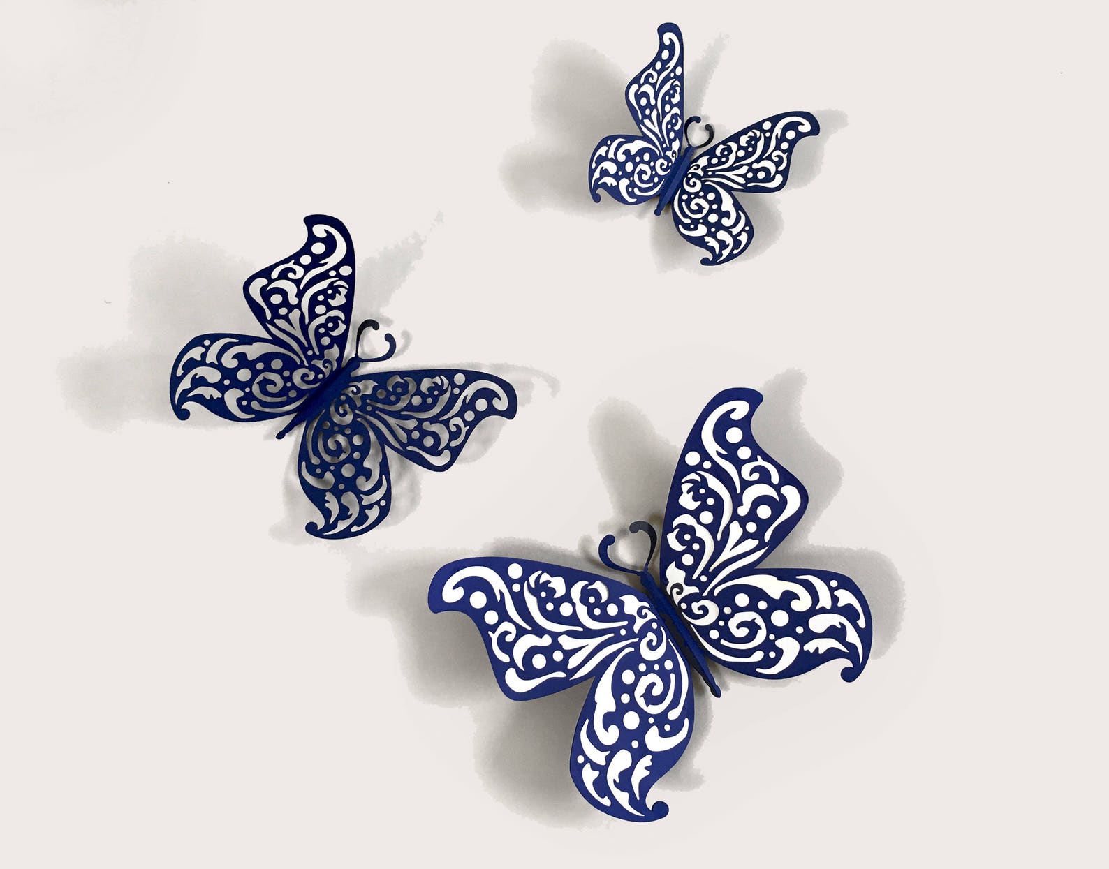 Download SVG and PDF Digital Intricate butterfly template set of 3 ...