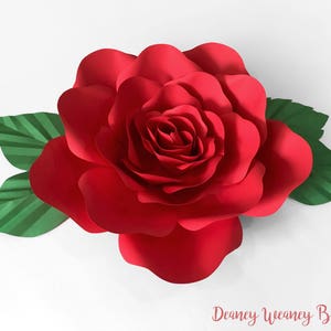 Large Paper Rose SVG and PDF Printable Template DIY Giant - Etsy