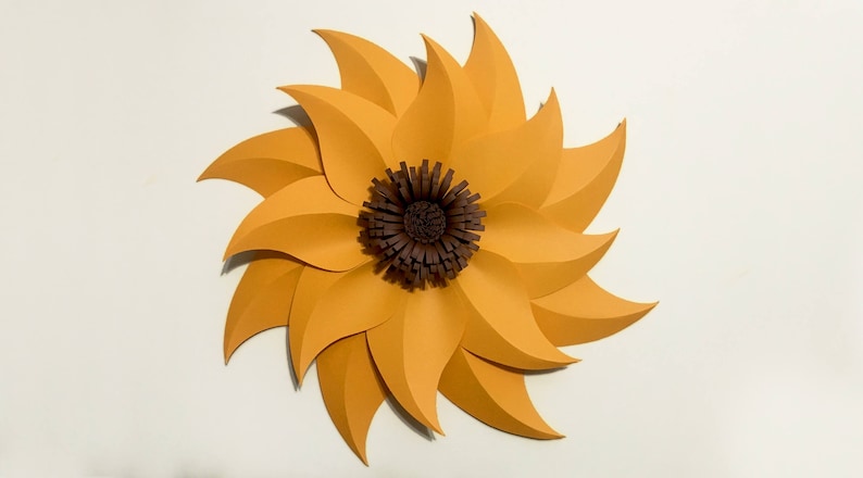 Download SVG and PDF Digital Sunny Sunflower Paper Flower template ...