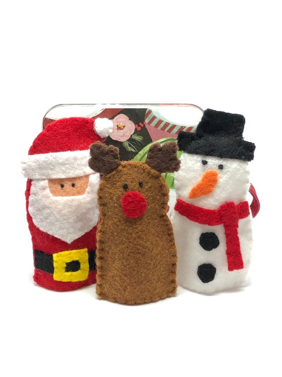 Christmas Finger Puppets / Felt Finger Puppets / Santa / Etsy