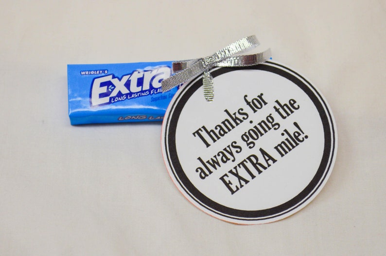 Thanks for Always Going the Extra Mile Extra Gum Favor Thank You GiftStaff AppreciationCoworker GiftFavors in BulkGifts in Bulk