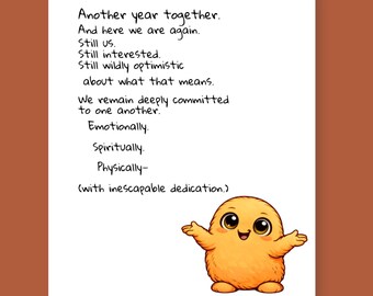 Anniversary Card for Partner – Romantic Love Card with Humor – Meaningful Relationship Card -- Recognition Relationship Card
