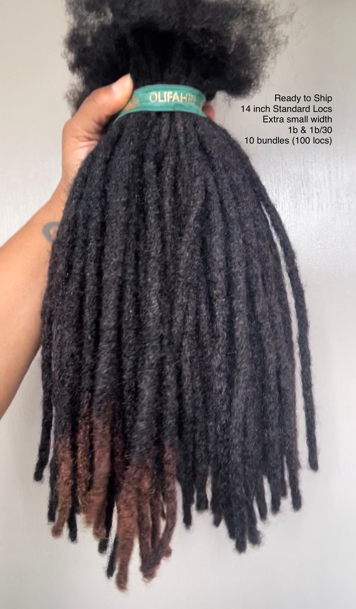 14 Zoll Dreadlock Extensions – 30 Strähnen, 0,8 Cm Dicke, Kunsthaar, Mit Häkelnadel