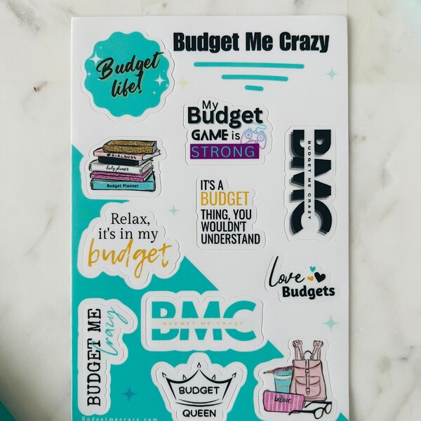 Budget sticker sheet, Finance stickers, Planner Stickers, Budget Phrase Stickers,  Budget Stickers, Financial Stickers