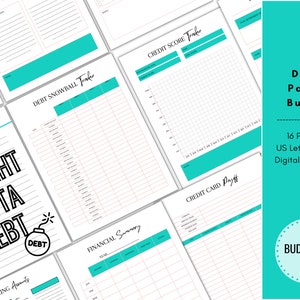 Debt Payoff Bundle, Debt Tracker, Credit Score Tracker, Debt Snowball, digitaler Planer, druckbarer Planer, finanzielle Zielverfolgung & mehr!