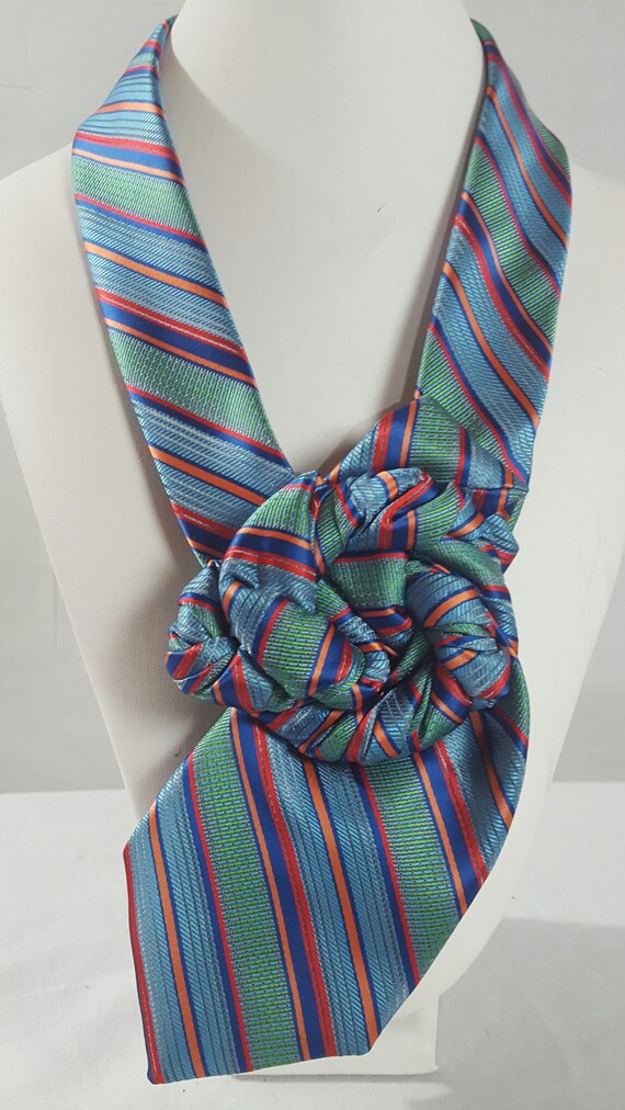 Women's necktie made using a repurposed necktie. Necktie Etsy