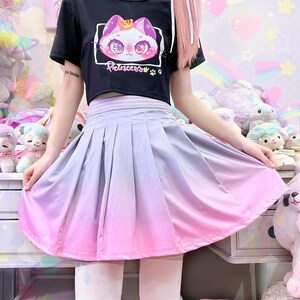 Pleated skirt kawaii sales