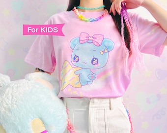 Star bears - KIDs T-shirt - Cute bears, yume kawaii, fairy kei, sweet pastel, pink tee - TM24k