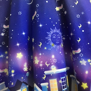 La cité des étoiles Jupe porte-jarretelles, constellation de patineurs galaxie, robe fairy kei, jolie jupe patineuse kawaii SPS2 image 4