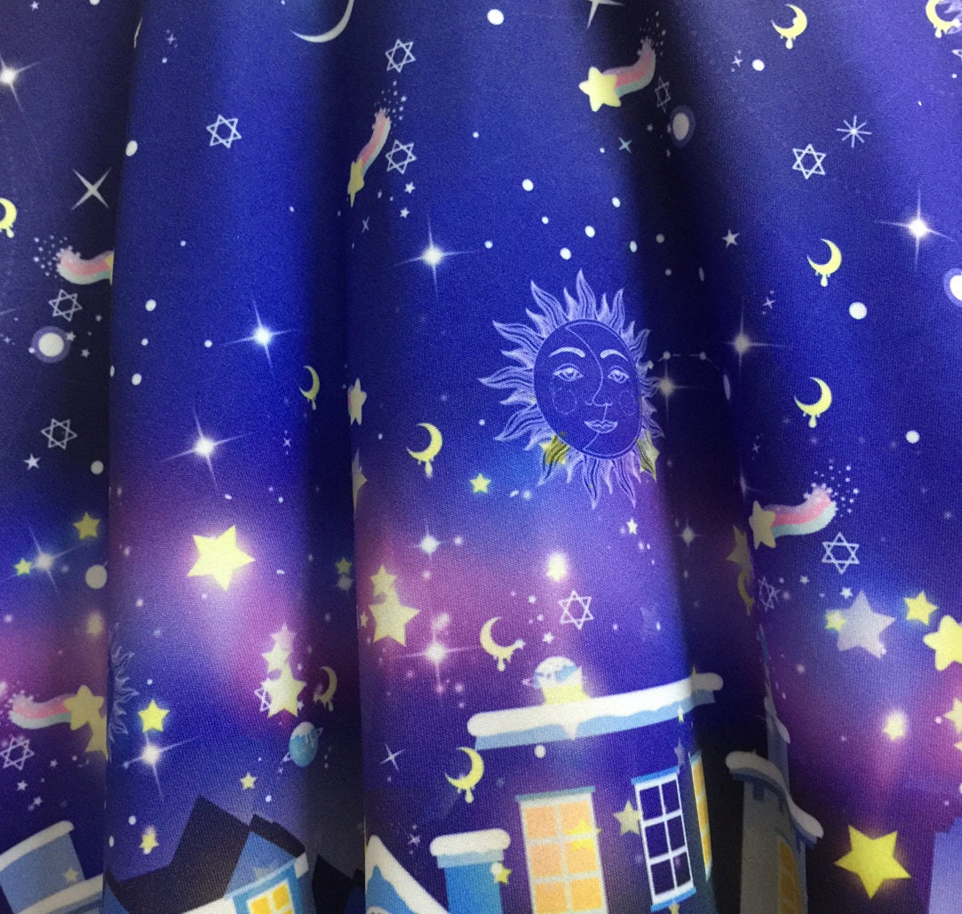 City of Stars Suspender Skirt Galaxy Skater Constellation - Etsy
