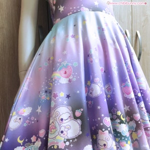 The cotton candy sheep pastel Cute kawaii skater dress, fairy kei, casual lolita, pastel galaxy, sweet yume harajuku skater dress SD29 image 3