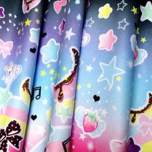 Over the rainbow schwarz Skaterkleid, süßes Kawaii-Sterne-Mond-Wolken-Fee-Kei-Kleid, Harajuku-Casual-Lolita, Plus-Size-Kleid SD22 Bild 7