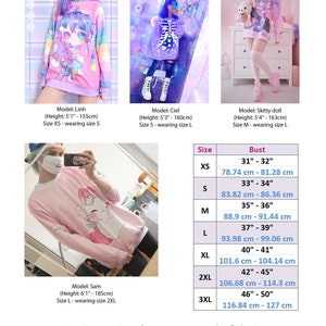 Broken hearts Unisex sweatshirt Rib cage, kawaii cute , purple, pastel goth, menhera, yami kawaii, skeleton, harajuku SS17 image 4