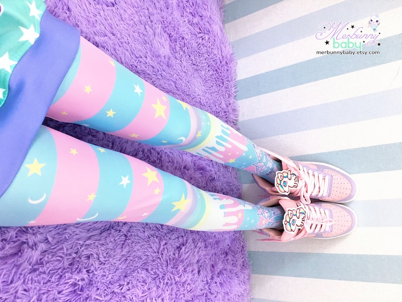 Milky rainbow Tights kawaii sweet fairy kei cute Etsy