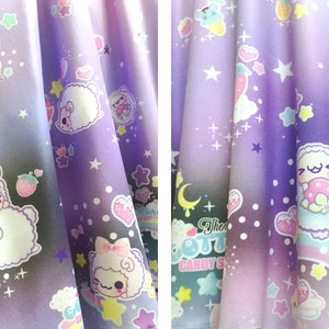 The cotton candy sheep pastel Cute kawaii skater dress, fairy kei, casual lolita, pastel galaxy, sweet yume harajuku skater dress SD29 image 4