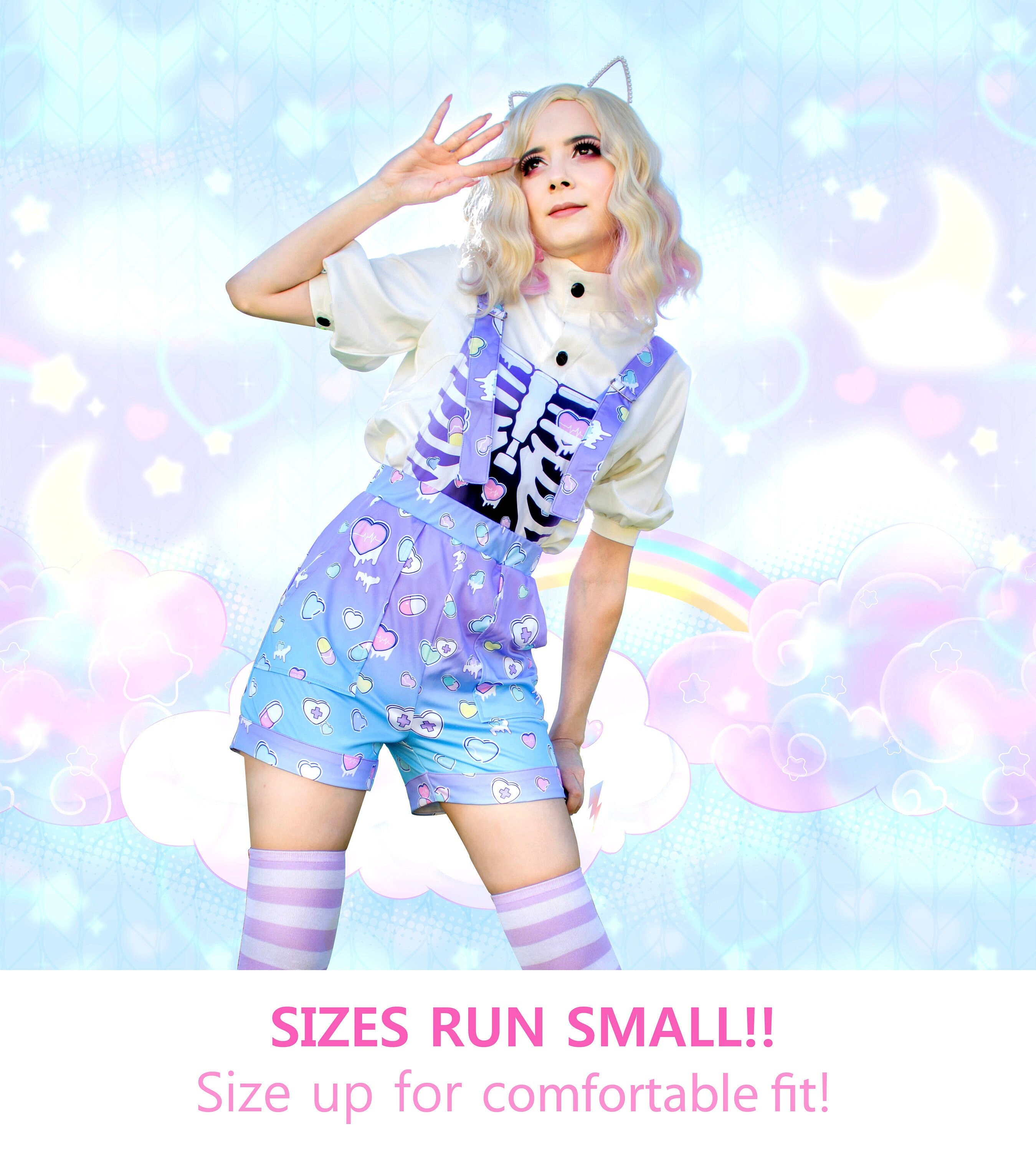 Kawaii overall best sale shorts